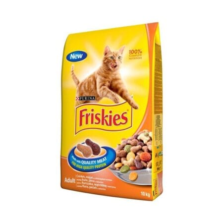 Hrană uscată Friskies Cat pentru pisici, cu pui și legume, 10 kg