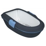 Litieră Trixie Berto cu sistem de separare pentru pisici, 39 x 22 x 59 cm, albastru