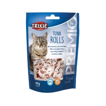 Recompense Trixie Tuna Rolls cu pui și pește pentru pisici, 50 g