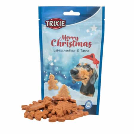 Recompense Trixie Xmas pentru câini, în formă de omuleț/brad, cu pui și rață, 100 g