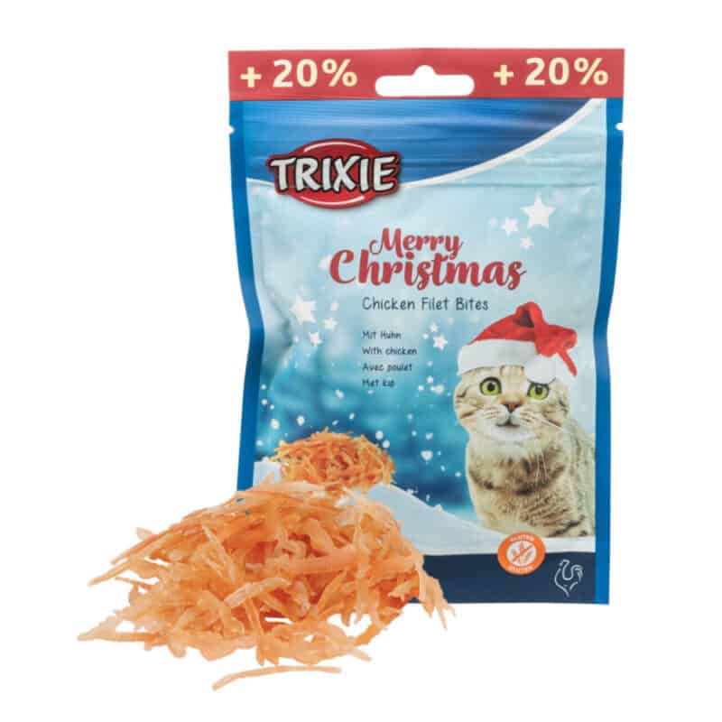 Recompense Trixie Premio Xmas pentru pisici, filet bites, cu pui, 60 g