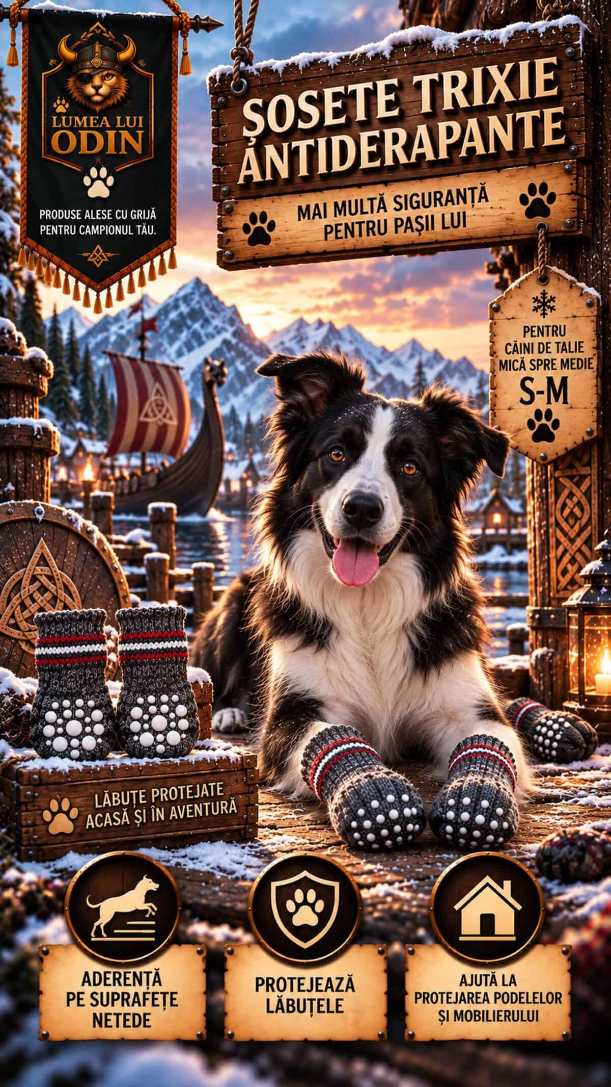 Șosete pentru câini din talia Border Collie