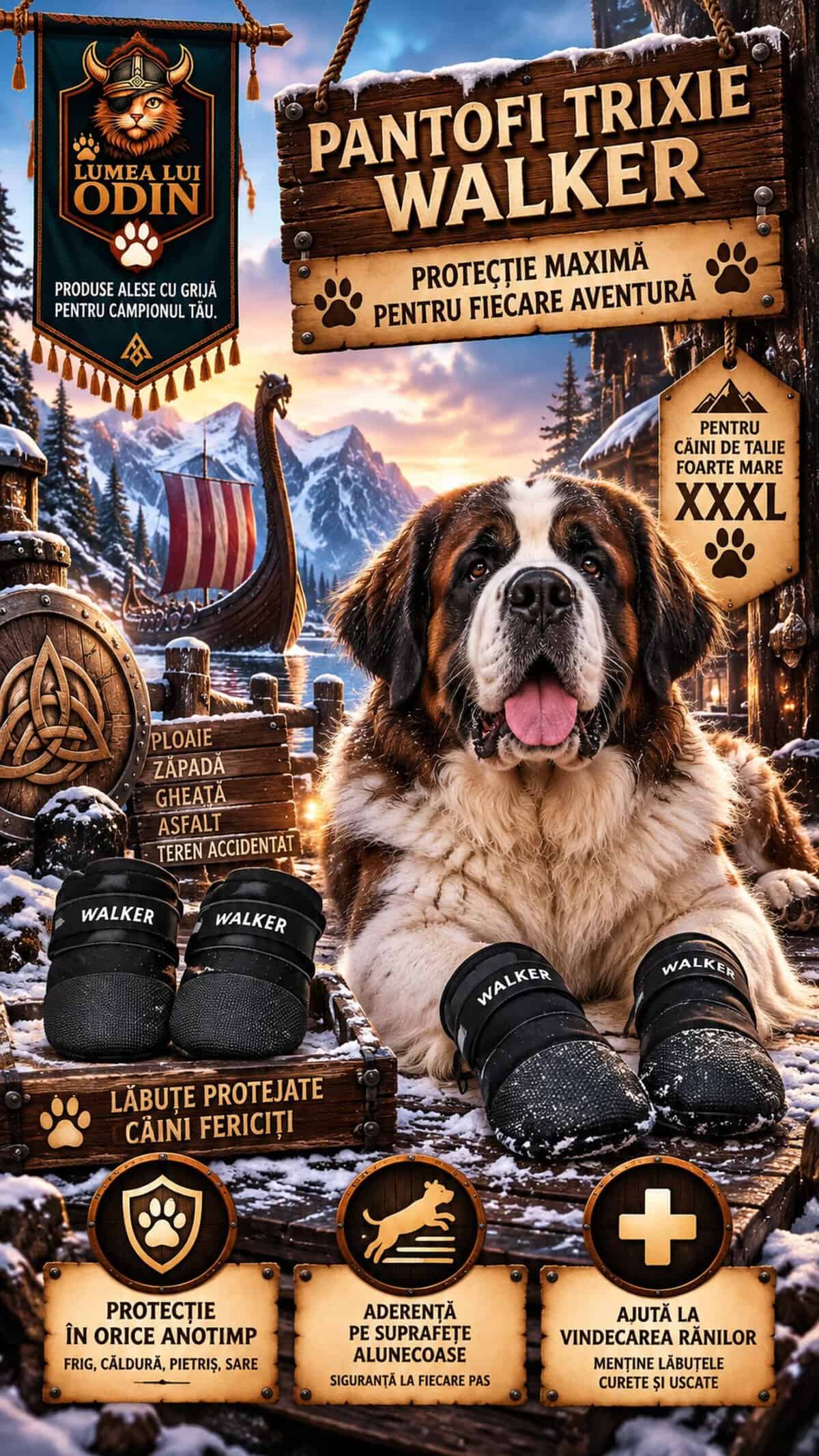 XXXL, pantofi pentru protecție câini