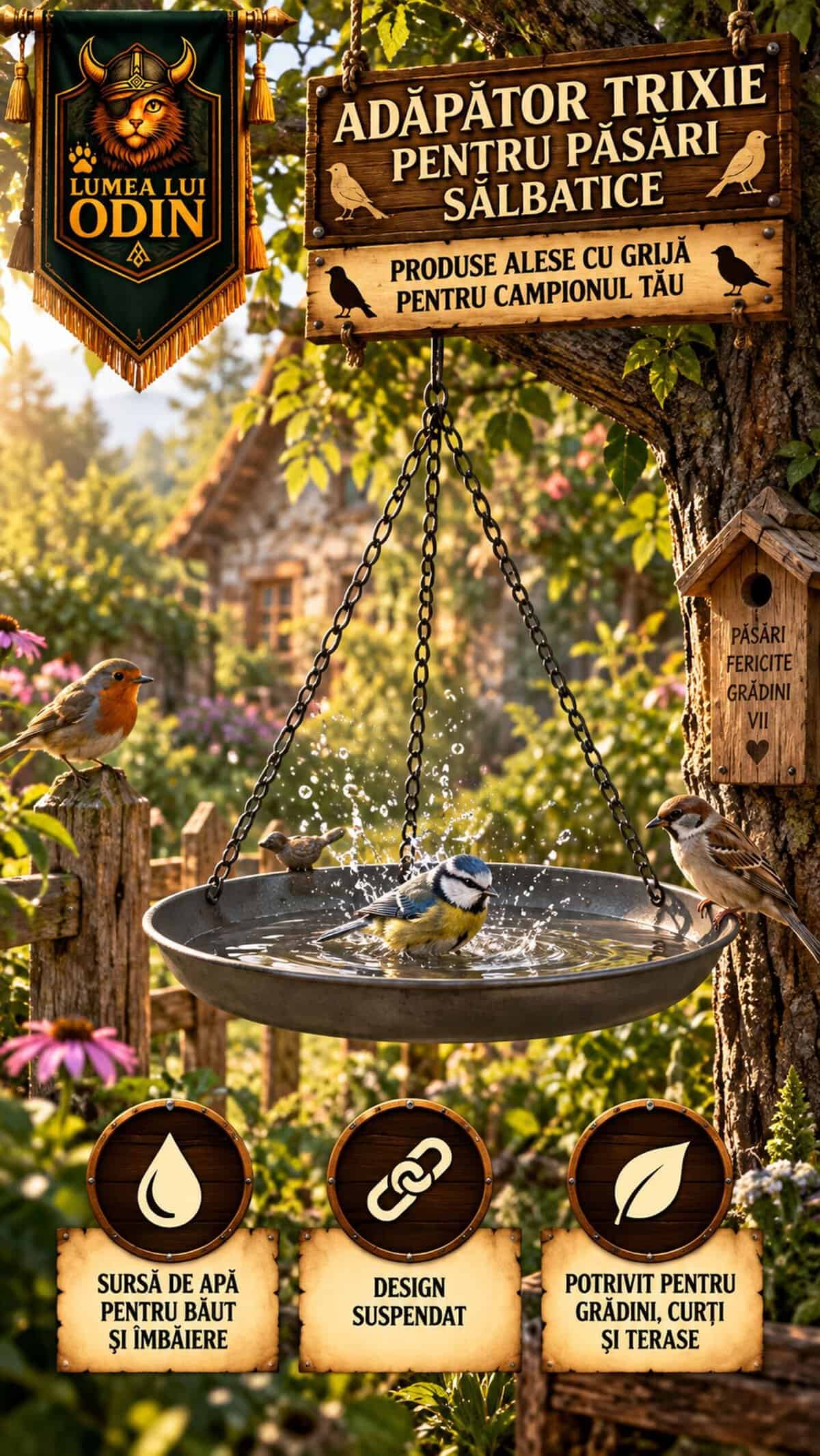 Adăpător pentru păsări sălbatice