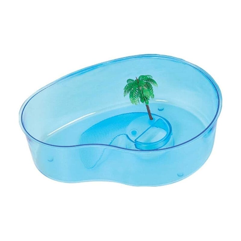 Acvariu Happet din plastic pentru broaște țestoase, oval, 30 x 9 cm