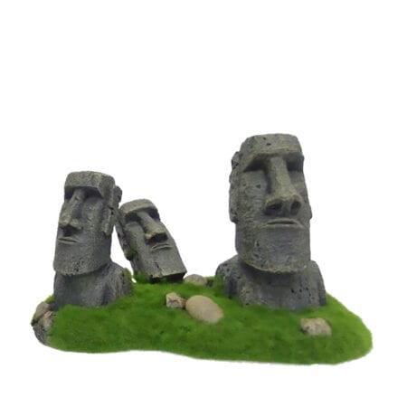 Decor Laroy Group statui Moai, pentru acvariu și terariu, 21 x 12 x 13 cm
