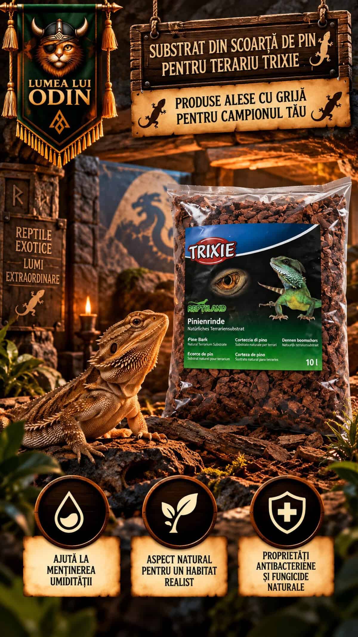 Substrat din pin - terariu reptile Trixie