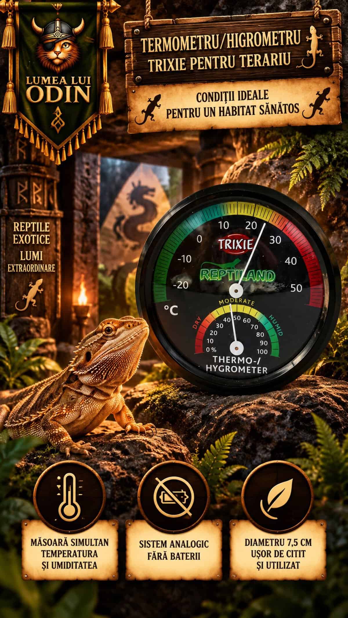 Termometru pentru terariu reptile, Trixie 