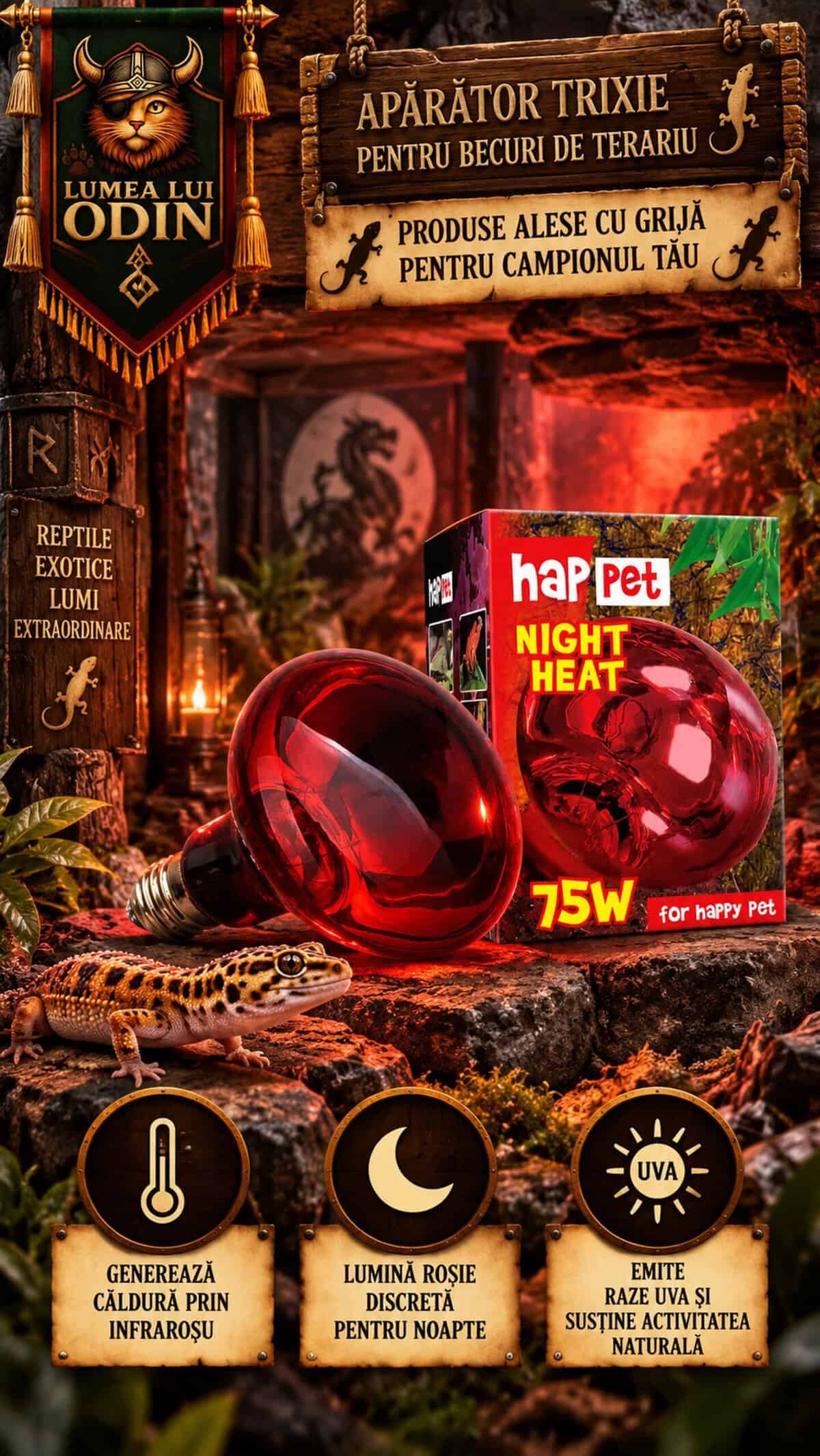 Bec infrafoșu pentru terariu reptile