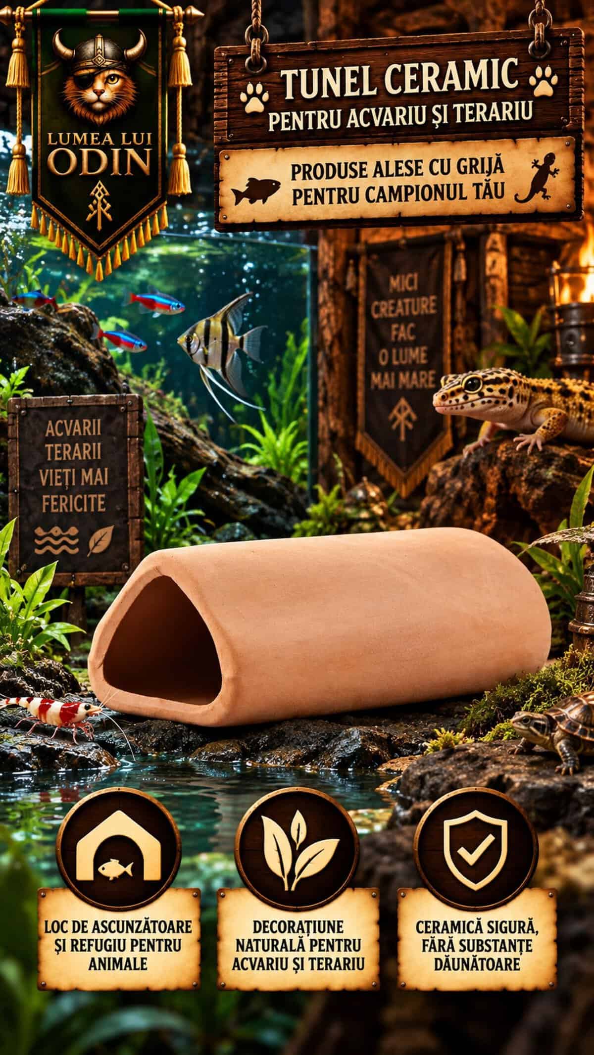 Decor ceramic pentru acvariu