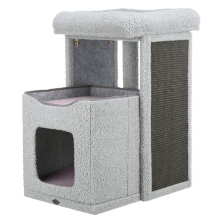 Ansamblu de joacă Trixie Junior Carlita pentru pisici, 38 x 49 cm/h: 63 cm, gri/lila