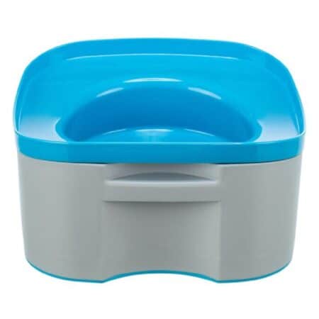 Castron Trixie Strong pentru călătorie pentru câini și pisici, plastic, 21 x 11 x 21 cm, gri/petrol