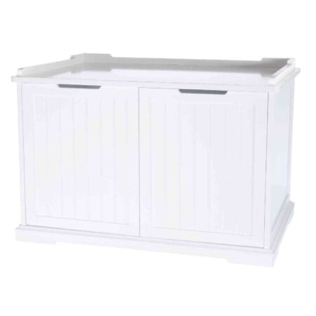 Căsuță Trixie din MDF pentru litieră sau culcuș, 75 x 51 x 53 cm, alb