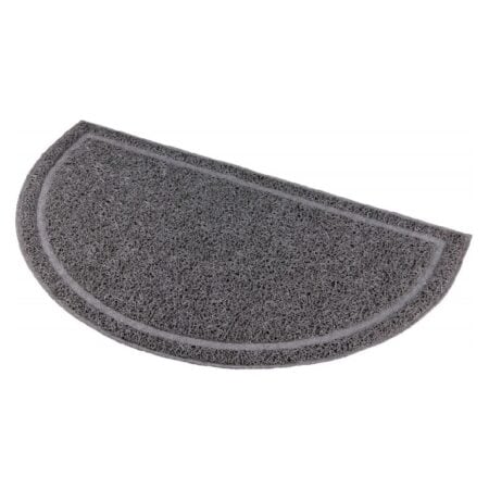 Covoraș Trixie din PVC pentru litiera pisicilor, semicircular, 59 x 35 cm, antracit