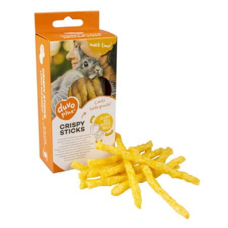 Bețișoare crocante Duvoplus pentru rozătoare, cu ardei galben, 50 g
