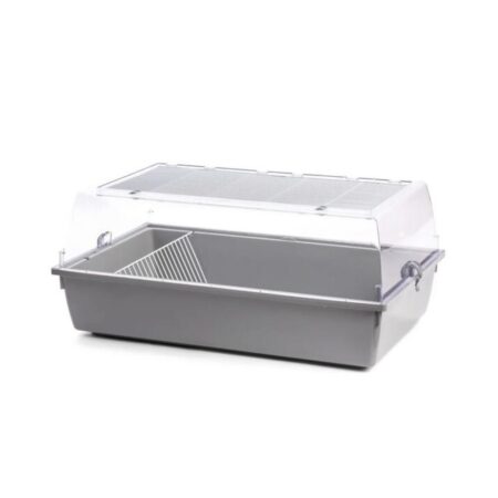 Cușcă FOP Tamburino pentru rozătoare, plastic, 75 x 47 x 33 cm, gri