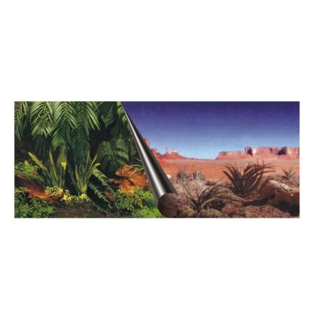 Fundal acvariu Duvoplus junglă și deșert, 120 x 50 cm (L241)