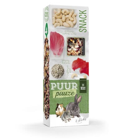 Batoane Witte Molen Puur Pauze pentru rozătoare, cu hibiscus și caju, 2 bucăți, 110 g