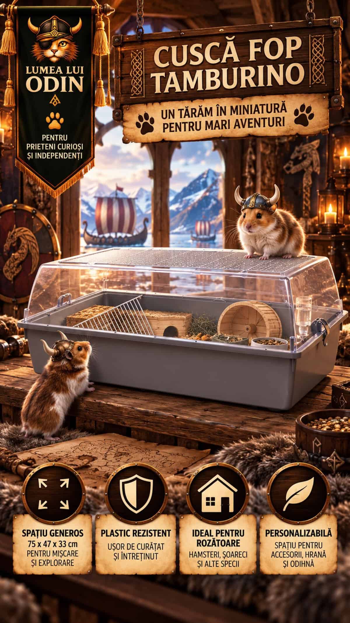 Cușcă FOP Tamburino pentru hamsteri