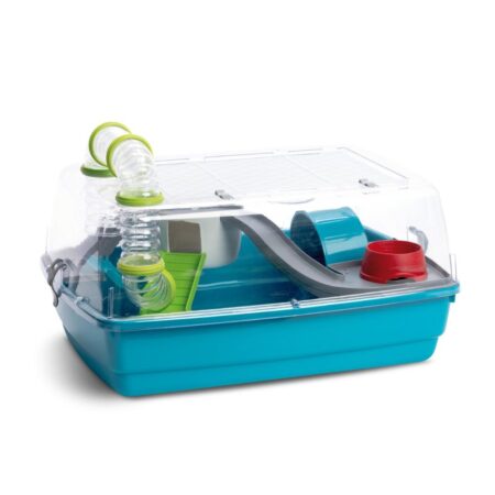 Cușcă pentru hamsteri FOP Bernie Prestige cu Capac – Plastic Rezistent, Accesorii Incluse, 53 x 38 x 25.5 cm