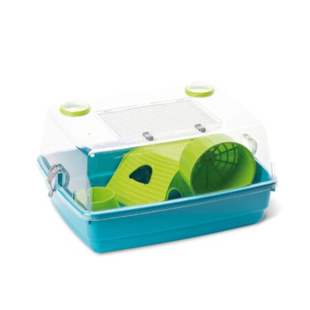 Cușcă pentru hamsteri FOP Junior Deluxe cu capac – plastic rezistent, 42 x 34 x 22 cm, ușor de întreținut