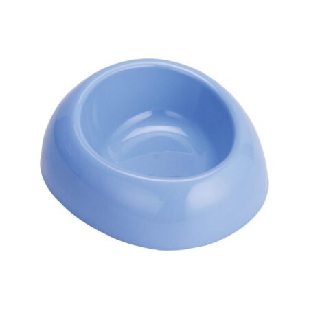 Castron Happet pentru câini și pisici, din plastic, oval, 0.8 l, albastru