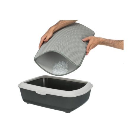 Covoraș colector Trixie Eva în fața litierei, 40 x 70 cm, gri