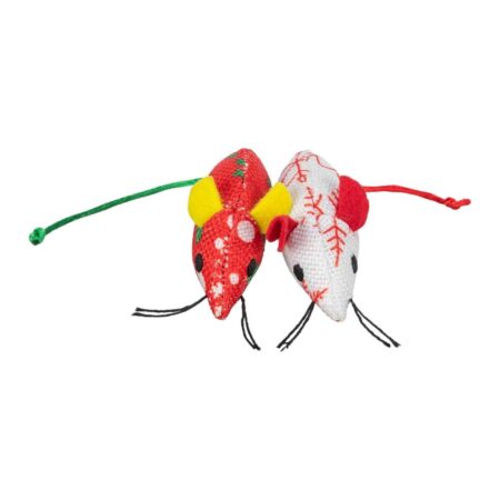 Jucărie Trixie set șoareci pentru pisici, 7 cm, multicolor