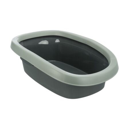 Litieră Trixie Carlo Be Eco pentru pisici, cu ramă, 31 x 14 x 43 cm, antracit/gri-verde