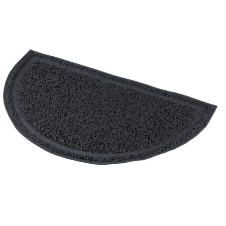 Covoraș Trixie în fața litierei, semicircular, din PVC, 41 x 25 cm, antracit