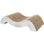 Carton de zgâriat Trixie Wave pentru pisici, XXL, 64 x 14 x 37 cm, gri