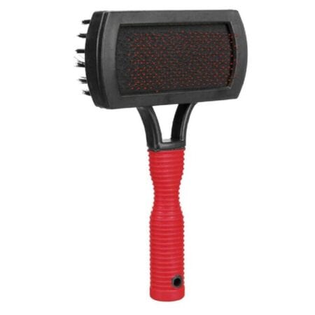 Perie țesală dublă Trixie pentru pisici și câini, soft, 10 x 17 cm