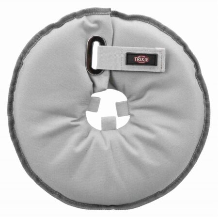 Guler protector Trixie pentru câini și pisici, poliester/burete, XS: 23-27 cm/13 cm, gri