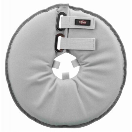 Guler protector Trixie pentru câini și pisici, poliester/burete, S: 30-34 cm/19.5 cm, gri