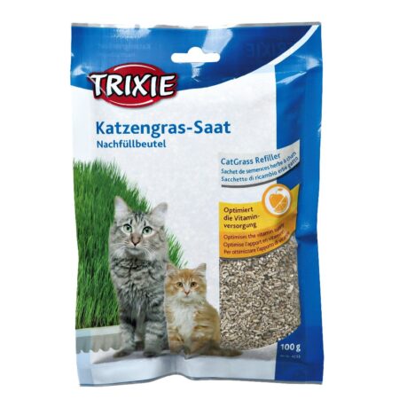 Iarbă soft Trixie pentru pisici, rezervă, 100 g