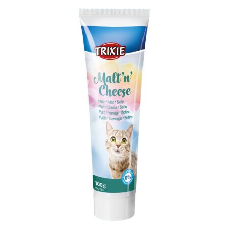 Pastă Trixie cu malț, brânză și biotină pentru pisici, 100 g