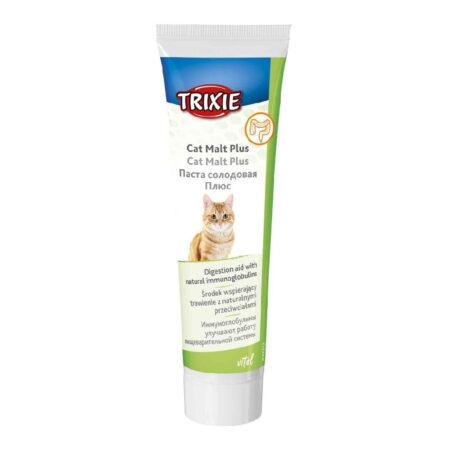 Pastă Trixie cu malț și imunoglobină pentru pisici, 100 g