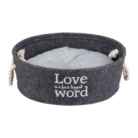 Coș Trixie Lian pentru pisici și câini, rotund, 37 cm, antracit