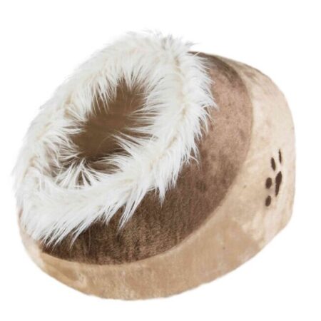 Culcuș Trixie Minou Soft pentru pisici și câini, din pluș, 35 x 26 x 41 cm, bej/maro