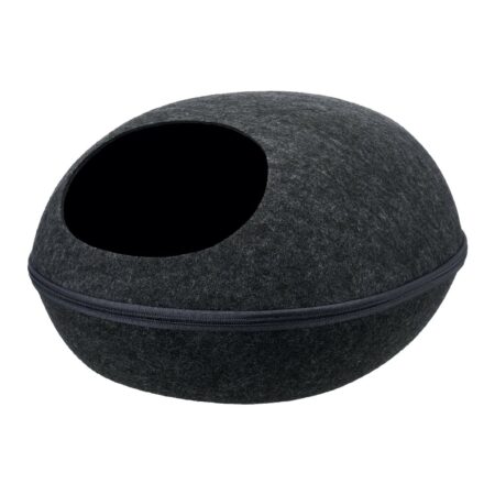 Culcuș Trixie Livia Soft pentru pisici și câini, cu fermoar, 40 x 24 x 47 cm, gri antracit