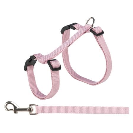 Ham și lesă Trixie pentru pisici, XXL: 34-57 cm/13 mm, 1.20 m, diverse culori