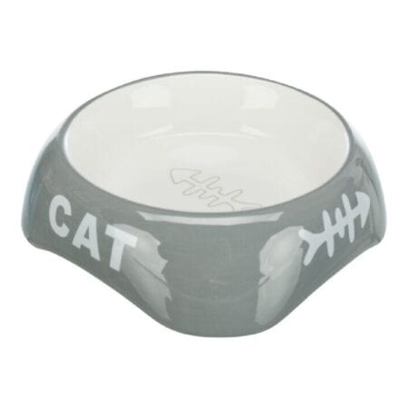 Castron ceramic Trixie pentru pisici, 0.2 L / 13 cm, diverse culori