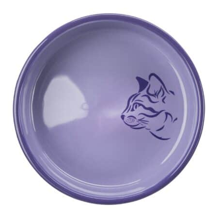 Castron ceramic Trixie pentru pisici, 0.3 L / 15 cm, diverse culori