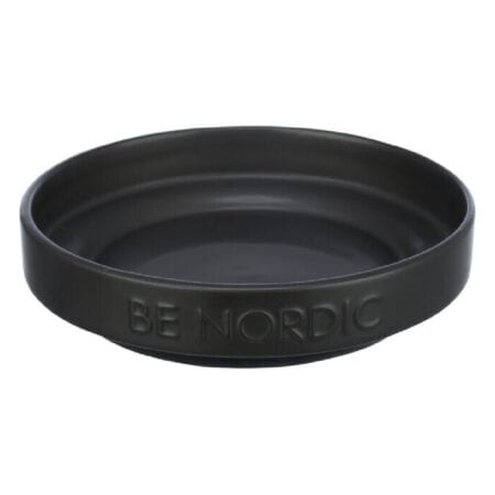 Castron ceramic Trixie Be Nordic pentru pisici și câini, 0.3 L / 16 cm, negru