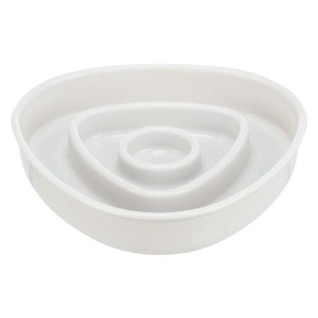 Castron Trixie pentru pisici și câini, pentru hrănire lentă, 0.35 L / 15 x 15 cm