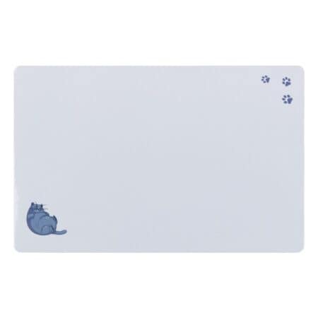 Covoraș Trixie Fat Cat/Paws pentru castron, 44 x 28 cm, gri