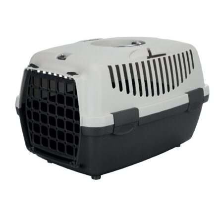 Cușcă de transport Trixie Capri 1 pentru pisici, câini și animale mici, XS: 32 x 31 x 48 cm, până la 6 kg, gri