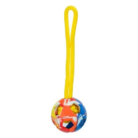 Ediție limitată! Jucărie Trixie FIFA 2026, minge cu frânghie pentru câini, 26 cm