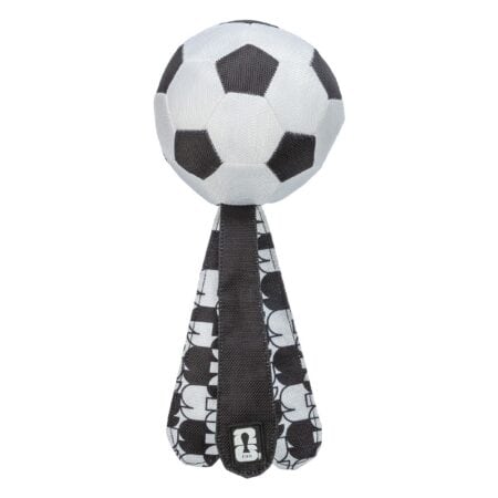 Ediție limitată! Jucărie Trixie FIFA 2026, minge cu panglici pentru câini, 30 cm, negru