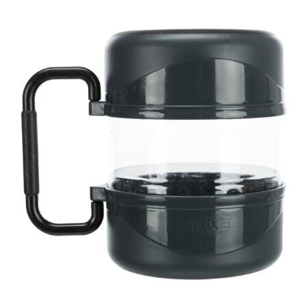 Set de călătorie Trixie, recipient pentru hrană și apă, din plastic, 2 L / 2 x 0,75 L, gr